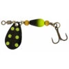 Cuiller Tournante Daiwa Silvercreek Spinner 4g (Black/ Yellow Dots) -Pechpro Magasin cuiller tournante daiwa silvercreek spinner 4g black yellow dots