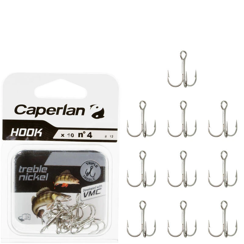 HAMEÇON TRIPLE PÊCHE HOOK TRIPLE NICKEL 2 HAMEÇON TRIPLE PÊCHE HOOK TRIPLE NICKEL