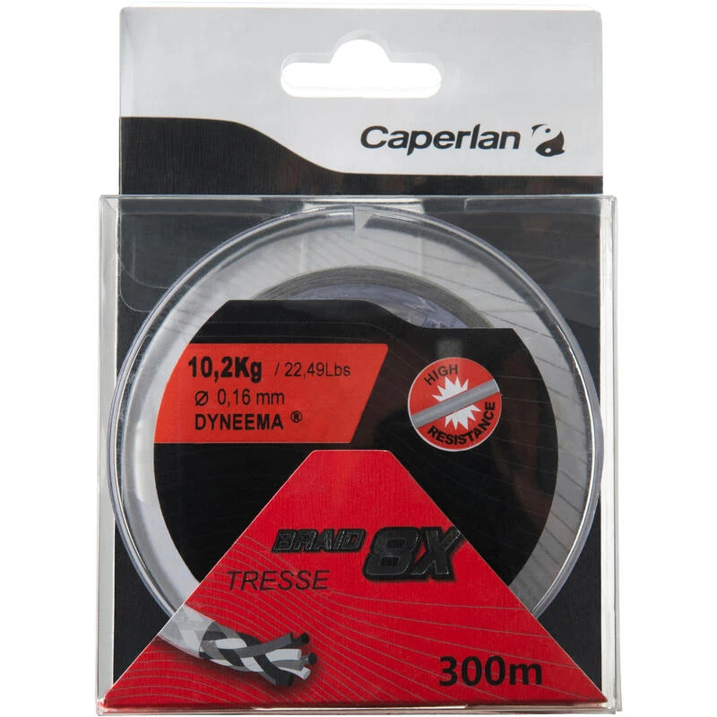 TRESSE PÊCHE AUX LEURRES TX8 GRISE 300M 16/100 5 TRESSE PÊCHE AUX LEURRES TX8 GRISE 300M 16/100 – Image 3